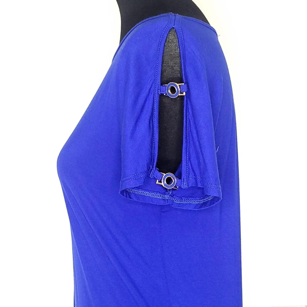 Royal Blue Top with Gold